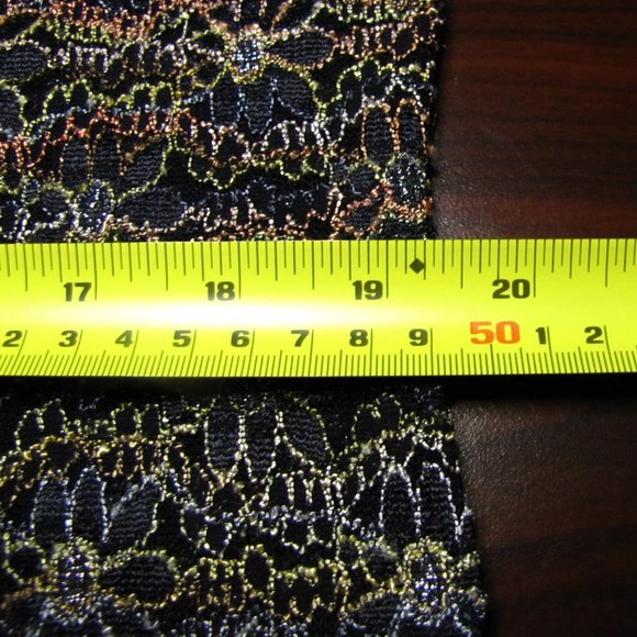 Chico's Metallic Multi-color Embroidered Stretch Mesh Blouse Size 0 Black - Picture 11 of 15